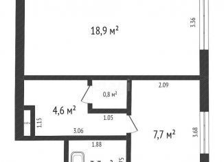 Продажа 1-комнатной квартиры, 35.3 м2, Майский, улица Гагарина, 26