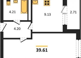 Однокомнатная квартира на продажу, 39.6 м2, Воронеж, Центральный район