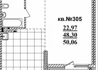 Продается квартира студия, 50.1 м2, Новосибирская область, Садовая улица, 17