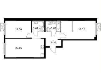 Продается 2-ком. квартира, 65.5 м2, Ленинградская область, Невская улица, 15к1