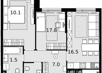 Продажа двухкомнатной квартиры, 57 м2, Москва, Отрадная улица, 4А