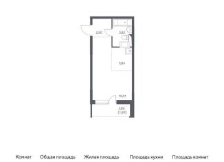 Квартира на продажу студия, 27.4 м2, Москва, улица Логинова, 7к1