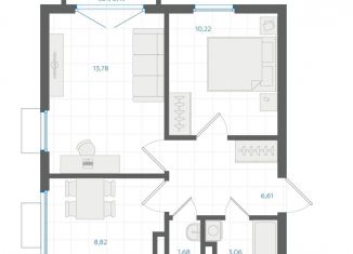 Продается 2-ком. квартира, 44.7 м2, Екатеринбург, Ленинский район