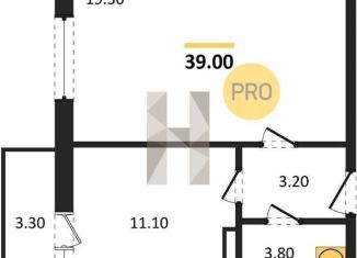 Продается 1-комнатная квартира, 39 м2, посёлок Отрадное, Осиновая улица, 13