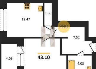 Продам 1-ком. квартиру, 43.1 м2, Павловск