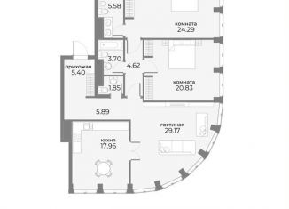 5-комнатная квартира на продажу, 119.3 м2, Москва, метро Улица 1905 года