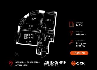 Продам 3-комнатную квартиру, 54.8 м2, Москва