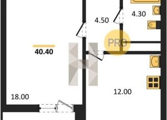 Продам 1-комнатную квартиру, 40.4 м2, Воронеж, улица Шишкова, 140Б/16