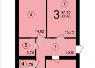 Продается трехкомнатная квартира, 87.6 м2, Владимирская область, Муромский проезд, 1