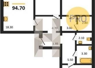 Продам 3-комнатную квартиру, 94.7 м2, Воронеж, улица Димитрова, 51А