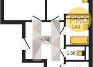 Продаю двухкомнатную квартиру, 68.1 м2, Воронеж, Железнодорожный район, улица Фёдора Тютчева, 105