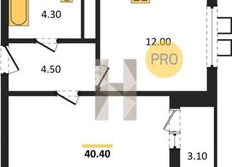 Продам 1-ком. квартиру, 40.4 м2, Воронеж, Московский проспект, 66