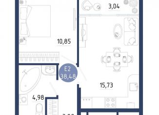 Продается 1-комнатная квартира, 38.5 м2, Рязанская область