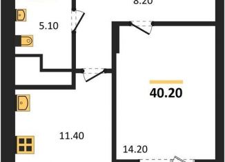 Продаю 1-комнатную квартиру, 40.2 м2, Воронеж, улица Шишкова, 140Б/17