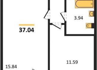 Однокомнатная квартира на продажу, 37 м2, Воронежская область