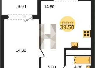 1-ком. квартира на продажу, 39.7 м2, Воронеж