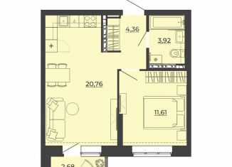 Продаю 1-комнатную квартиру, 43.3 м2, Екатеринбург, метро Ботаническая