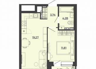 Продаю 1-ком. квартиру, 41.4 м2, Екатеринбург, метро Ботаническая