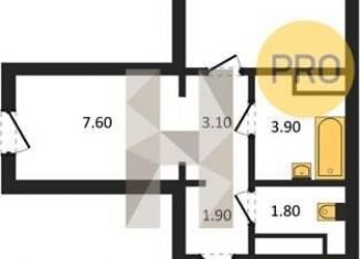 Продажа 1-комнатной квартиры, 49.2 м2, Воронеж, Московский проспект, 66, Коминтерновский район