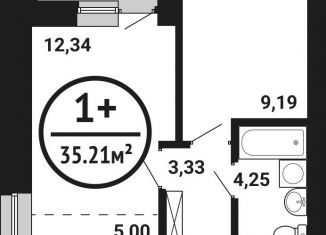 Продается однокомнатная квартира, 35.2 м2, Уфа, ЖК Цветы Башкирии