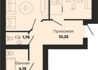 Продаю 2-ком. квартиру, 65.7 м2, Калининград, Московский район, Борисовский бульвар