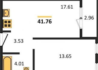 Продажа 1-комнатной квартиры, 41.8 м2, Новосибирск, улица Авиастроителей, 3/1, метро Берёзовая роща