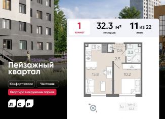 Продам однокомнатную квартиру, 32.3 м2, Санкт-Петербург, муниципальный округ Полюстрово