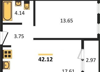 1-ком. квартира на продажу, 42.1 м2, Новосибирск, улица Авиастроителей, 3/1, метро Берёзовая роща