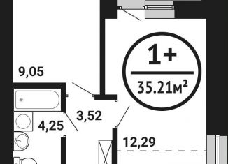 Продается 1-комнатная квартира, 35.2 м2, Уфа