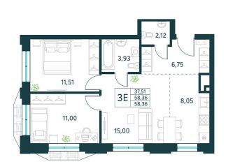 Продажа 3-ком. квартиры, 58.4 м2, Москва, Рязанский район