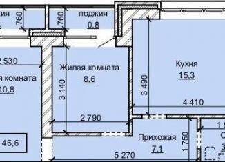 Продается 2-комнатная квартира, 46.6 м2, Барнаул