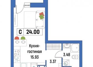 Продается квартира студия, 24 м2, Ленинградская область