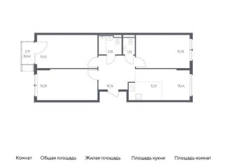 Продаю трехкомнатную квартиру, 81.2 м2, Москва, жилой комплекс Остафьево, к20