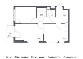 Продам 2-ком. квартиру, 54 м2, Москва, жилой комплекс Остафьево, к20