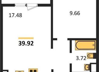 Продается 1-комнатная квартира, 39.9 м2, Новосибирск, улица Авиастроителей, 3/1, метро Берёзовая роща