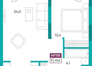 Продажа 1-ком. квартиры, 45.8 м2, Крым, улица Воровского, 32