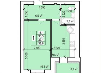 Продается однокомнатная квартира, 38.6 м2, Энгельс, Новобазарная улица