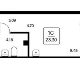 Квартира на продажу студия, 23.3 м2, Новосибирск, метро Маршала Покрышкина