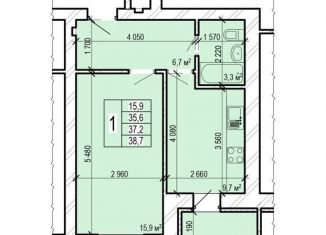 Продажа 1-комнатной квартиры, 38.7 м2, Энгельс, Новобазарная улица