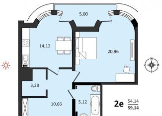 2-ком. квартира на продажу, 59.1 м2, Хабаровск