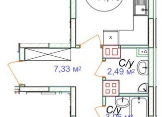 Продажа 1-ком. квартиры, 44.2 м2, Минеральные Воды