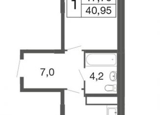 Продается 1-ком. квартира, 41 м2, Московская область, Пролетарский тупик, 1