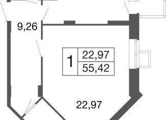 Продажа 1-комнатной квартиры, 55.4 м2, Апрелевка, жилой комплекс Времена Года, к11