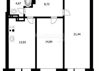 Продажа 2-комнатной квартиры, 66.9 м2, Новосибирск, метро Заельцовская, улица Дуси Ковальчук, 238