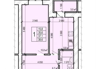 Продажа 1-комнатной квартиры, 38.6 м2, Энгельс, Новобазарная улица