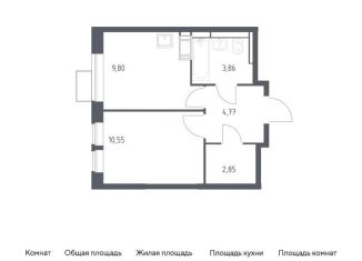 Продам 1-комнатную квартиру, 31.8 м2, деревня Путилково