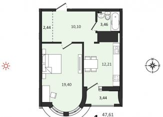 Продается однокомнатная квартира, 51.1 м2, Хабаровский край