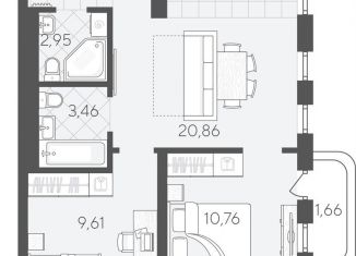 Продажа 2-комнатной квартиры, 57.4 м2, Тюмень, Калининский округ, улица Вадима Бованенко, 11