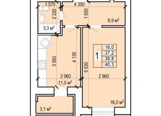 Продаю 1-ком. квартиру, 40.3 м2, Энгельс, Новобазарная улица