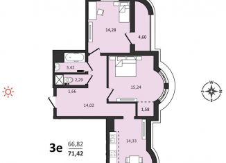 Продам 3-ком. квартиру, 71.4 м2, Хабаровский край